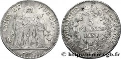 5 francs Union et Force, Union serré, seulement gland extérieur 1800 Bordeaux F.288/140