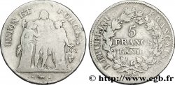 5 francs Union et Force, Union serré, avec glands intérieurs et gland extérieur 1802 Perpignan F./ var.