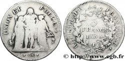 5 francs Union et Force, Union serré, avec glands intérieurs et gland extérieur 1797 Paris F.288/9