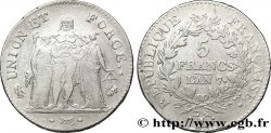 5 francs Union et Force, Union desserré, avec glands intérieurs et gland extérieur 1799 Bayonne/Paris F.291/15