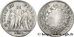 5 francs Union et Force, Union desserré, avec glands intérieurs et gland extérieur 1800 Bordeaux F.291/21