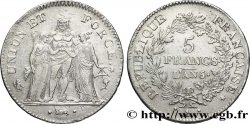 5 francs Union et Force, Union desserré, seulement gland extérieur 1797 Paris F.291/10 TTB50