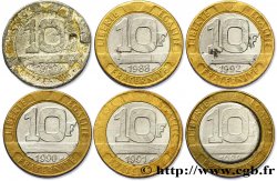 Lot de six faux de 10 francs Génie de la Bastille - - F.375/- var.