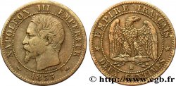 Deux centimes Napoléon III, tête nue 1853 Rouen F.107/2