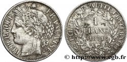 1 franc Cérès, IIIe République 1871 Bordeaux F.216/3