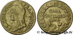 Cinq centimes Dupré, grand module 1800 Paris F.115/85