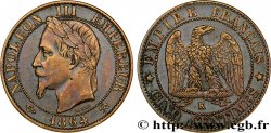Cinq centimes Napoléon III, tête laurée 1864 Bordeaux F.117/15