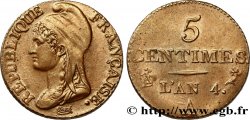 5 centimes Dupré, petit module 1796 Paris F.113/1