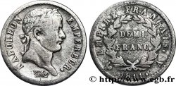 Demi-franc Napoléon Ier tête laurée, Empire français 1811 Paris F.178/21