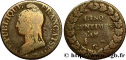 Cinq centimes Dupré, grand module 1801 Genève F.115/158