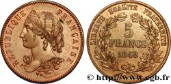Concours de 5 francs, essai en cuivre par Magniadas 1848 Paris VG.3082 var