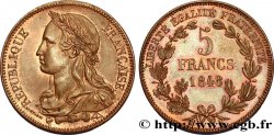 Concours de 5 francs, essai en cuivre par Montagny 1848 Paris VG.3086 var.