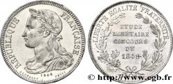 Concours de 5 francs, essai en étain par Montagny, frappe médaille 1848 Paris VG.3087 var. SUP60