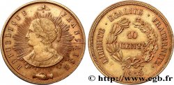 Concours de 10 centimes, essai en cuivre par Pillard, troisième revers 1848 Paris VG.3185