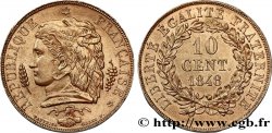 Concours de 10 centimes, essai en étain bronzé par Vauthier-Galle 1848 Paris VG.3155 var. SUP58