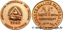 Essai de 1/2 franc, Banque du Peuple 1848  VG.3216  SUP58