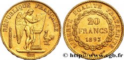 20 francs or Génie, Troisième République 1893 Paris F.533/17