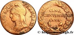Cinq centimes Dupré, grand module 1800 Metz F.115/102 TTB45