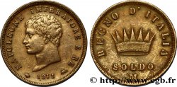 Soldo Napoléon Empereur et Roi d’Italie, 2eme type 1811 Milan M.301  TTB45