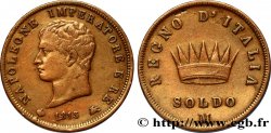 Soldo Napoléon Empereur et Roi d’Italie 1813 Milan M.303  TB35
