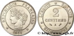 2 centimes Cérès, sur flan en maillechort 1883 Paris GEM.5 4