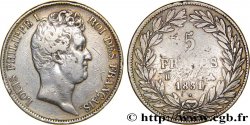 5 francs type Tiolier avec le I, tranche en creux 1831 Rouen F.315/15