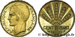 Concours de 100 francs or, essai de Turin en bronze-aluminium 1929 Paris VG.5223 var.