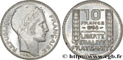 Préparation de la 10 francs Pétain, type Turin, essai en aluminium, tranche striée, léger 1938 Paris VG.5489 c SPL63