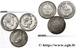 Lot de trois pièces de 5 francs Louis-Philippe n.d. n.l. F.-/-