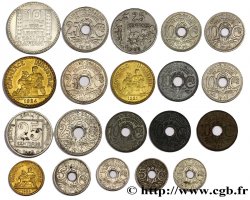 Lot de vingt monnaies, divers métaux n.d. n.l. F.-/-