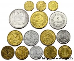 Lot de quinze monnaies, divers métaux n.d. n.l. F.-/-