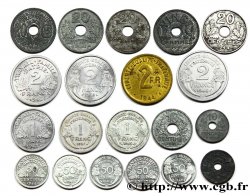 Lot de vingt monnaies, divers métaux, toutes époques n.d. n.l. F.-/-