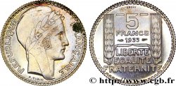 Concours de 5 francs, essai de Turin en bronze-nickel 1933 Paris GEM.140 14
