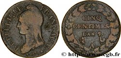 Cinq centimes Dupré, grand module 1799 Paris F.115/46