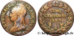 Cinq centimes Dupré, grand module 1799 Paris F.115/46 TB20