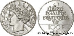 Piéfort argent de 100 francs Fraternité 1988  F.456/2P