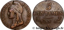 5 centimes Dupré, petit module 1796 Paris F.113/1