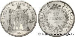 Piéfort argent de 10 francs Hercule 1971 Paris F.364/10 P