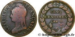 Cinq centimes Dupré, grand module 1800 Lille F.115/134
