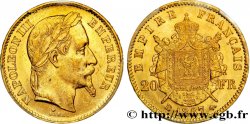 20 francs or Napoléon III, tête laurée 1867 Strasbourg F.532/17