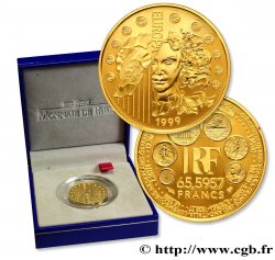 Belle Epreuve Or 65,5957 francs - La parité 1999  F.1550 1