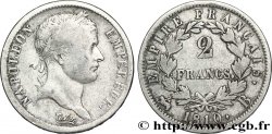2 francs Napoléon Ier tête laurée, Empire français 1810 Rouen F.255/11