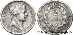 2 francs Napoléon Ier tête laurée, Empire français 1813 Perpignan F.255/62
