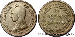 Un décime Dupré, grand module 1799 Paris F.129/24