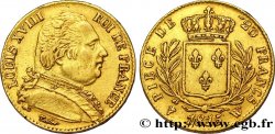 20 francs or Louis XVIII, buste habillé 1815 Lille F.517/18 TTB45