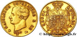 40 lire or Napoléon Empereur et Roi d’Italie, 2e type, tranche en creux 1810 Milan M.196 