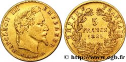 5 francs or Napoléon III, tête laurée 1865 Paris F.502/7 TTB45