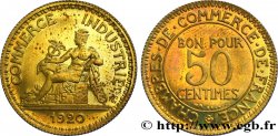Essai de 50 centimes Chambres de commerce 1920 Paris F.191/1