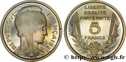Concours de 5 francs, essai de Bazor en cupro-nickel non magnétique, poids léger 1933 Paris F.335/1 var.