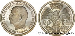 Essai hybride de 20 francs Pétain en cupro-nickel par Vézien / Cochet n.d. Paris GEM.205 5